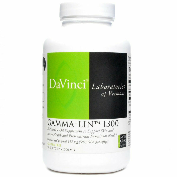DaVinci Labs Gamma-Lin 1300 mg, 90 capsules, front of bottle