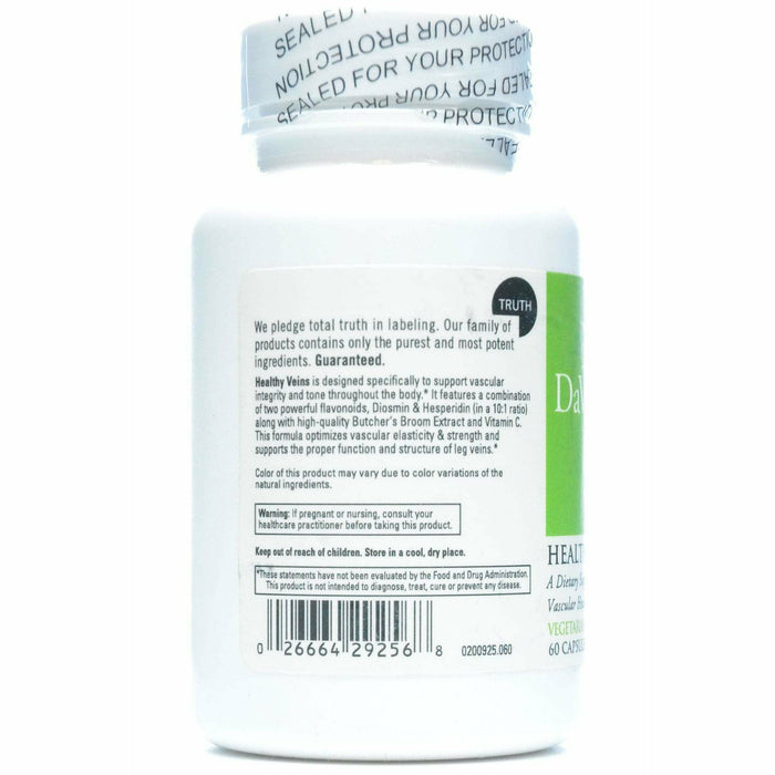 DaVinci Labs Healthy Veins 60 veg capsules side label