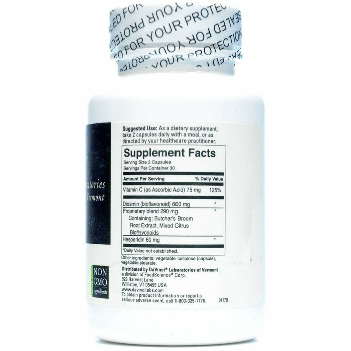 DaVinci Labs Healthy Veins 60 veg capsules supplement facts label