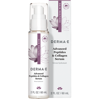 Derma E Advanced Peptides & Collagen Serum, 2 fl oz, front of bottle and box