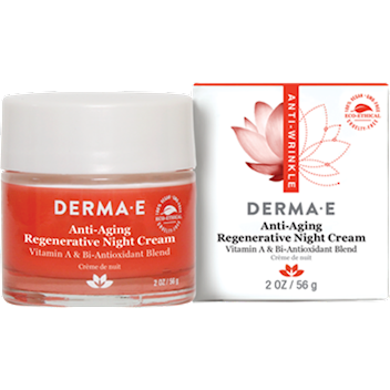 Derma E Anti-Aging Regenerative Night Cream, 2 oz, front of jar and box