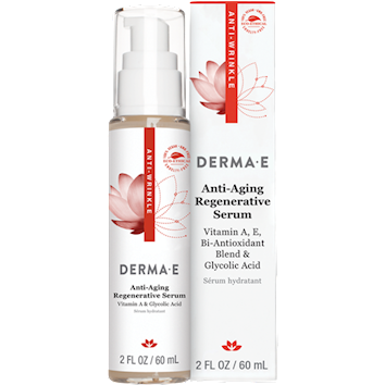 Derma E Anti-Aging Regenerative Serum, 2 fl oz, front of bottle and box