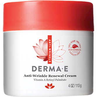 Derma E Anti-Wrinkle Renewal Cream, 4 oz, front of jar