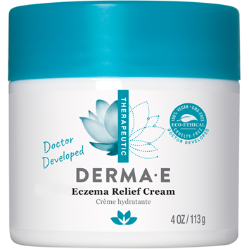 Derma E Eczema Relief Cream, 4 oz, front of jar