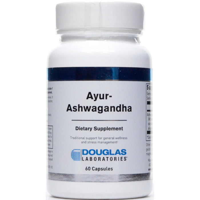 Douglas Labs Ayur-Ashwagandha (Indian Ginseng), 60 capsules, front of bottle