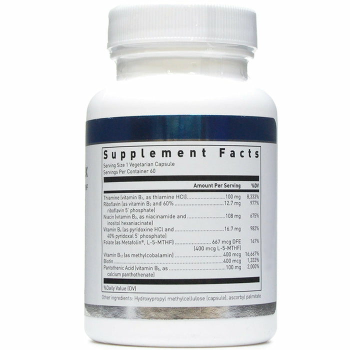 Douglas Labs B-Complex with Metafolin 60 veg capsules supplement facts label