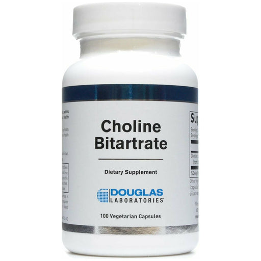 Douglas Labs Choline Bitartrate, 100 capsules, front of bottle