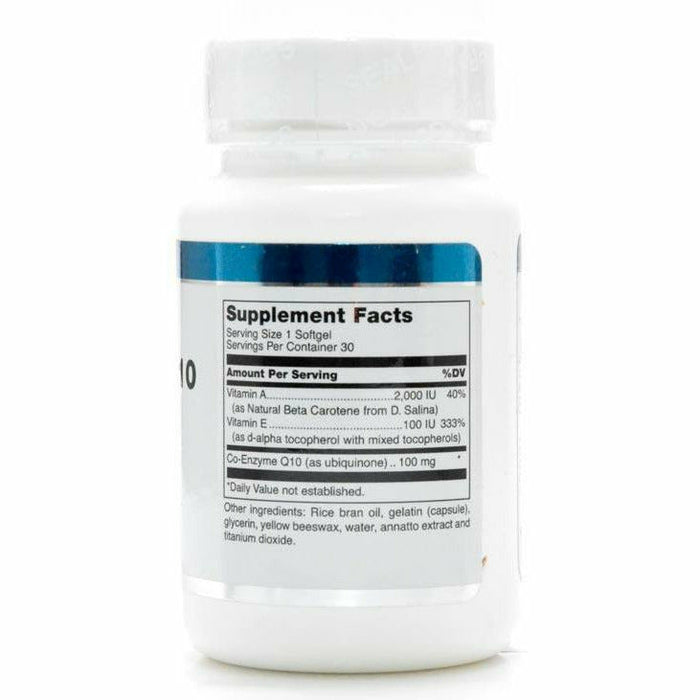 Douglas Labs CoEnzyme Q10 100 mg 30 softgels supplement facts label
