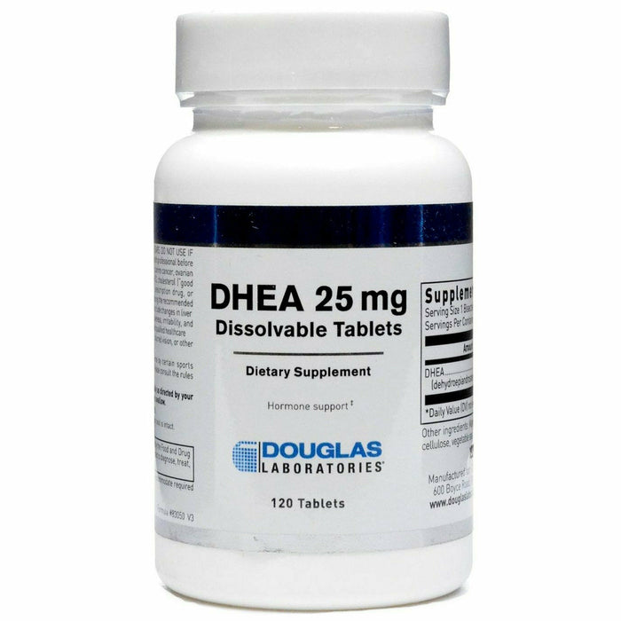 Douglas Labs DHEA 25 mg Dissolvable Tablets, 120 tablets, front of bottle