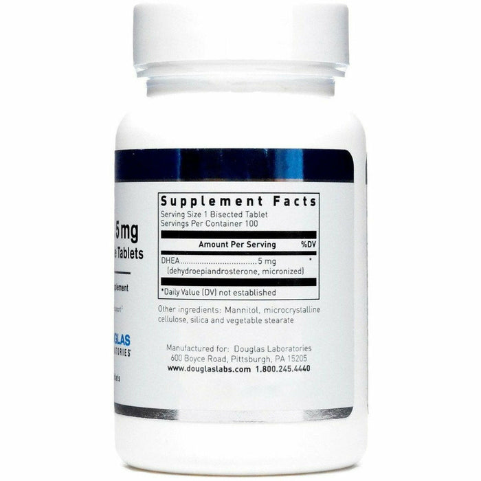 Douglas Labs DHEA 5 mg Dissolvable Tablets 100 tablets supplement facts label