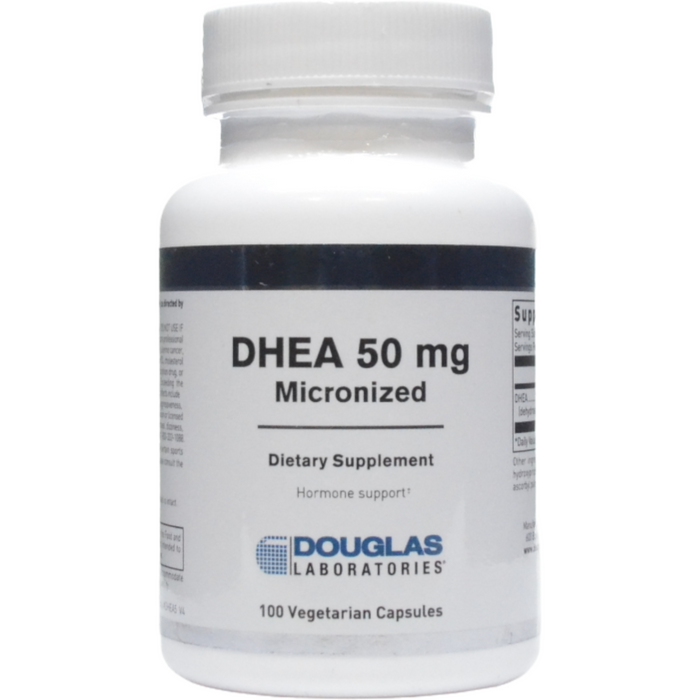 Douglas Labs DHEA 50 mg, 100 capsules, front of bottle