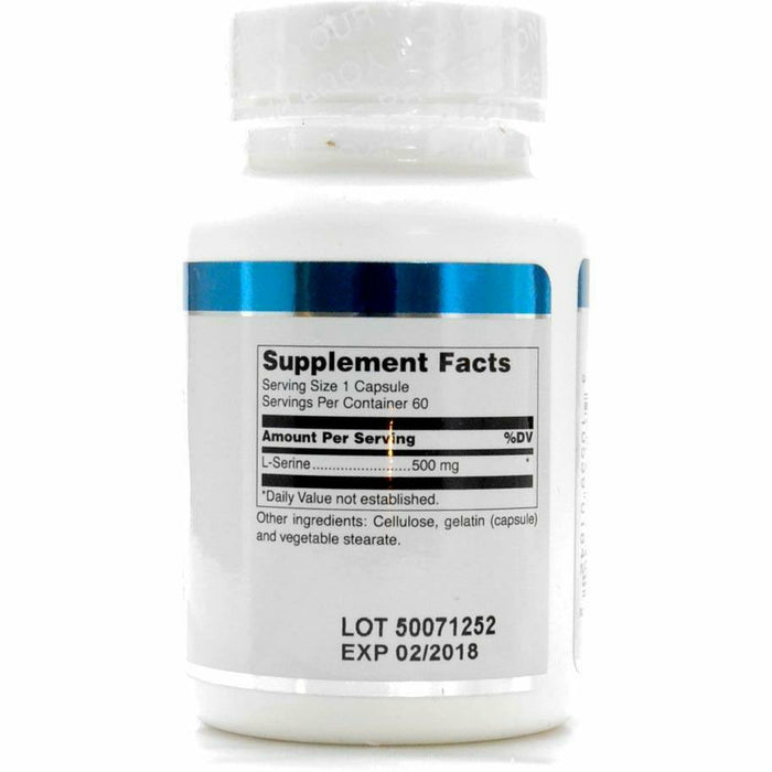 Douglas Labs L-Serine 500 mg 60 capsules supplement facts label