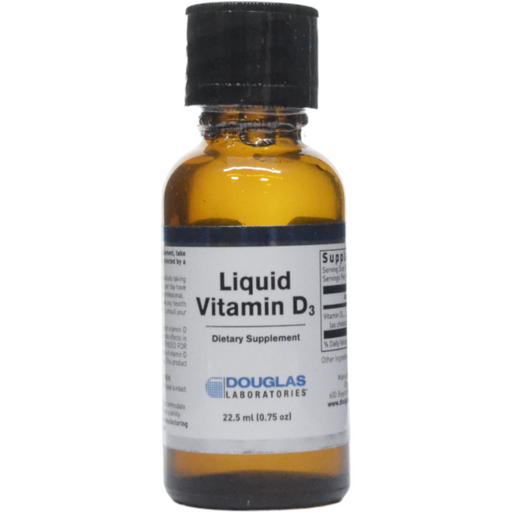 Douglas Labs Liquid Vitamin D3, 22.5 mL, front of dropper bottle