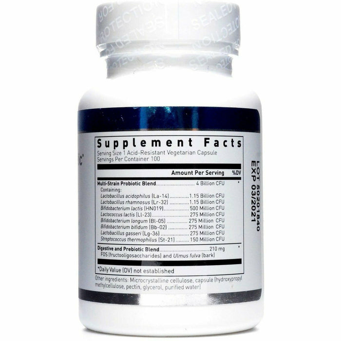 Douglas Labs Multi-Probiotic 4 Billion 100 capsules supplement facts label