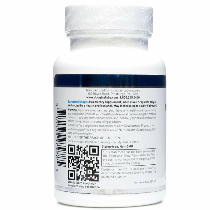 Douglas Labs Multi-Probiotic 40 Billion 60 veg capsules suggested use label