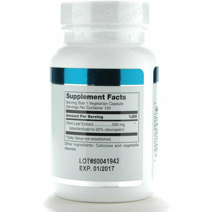 Douglas Labs Olive Leaf Extract 500 mg 120 veg capsules supplement facts label