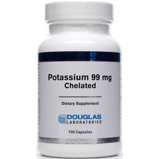 Douglas Labs Potassium Chelated 99 mg, 100 capsules, front of bottle