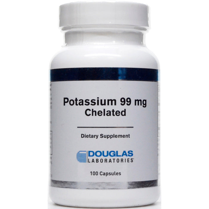 Douglas Labs Potassium Chelated 99 mg, 100 capsules, front of bottle