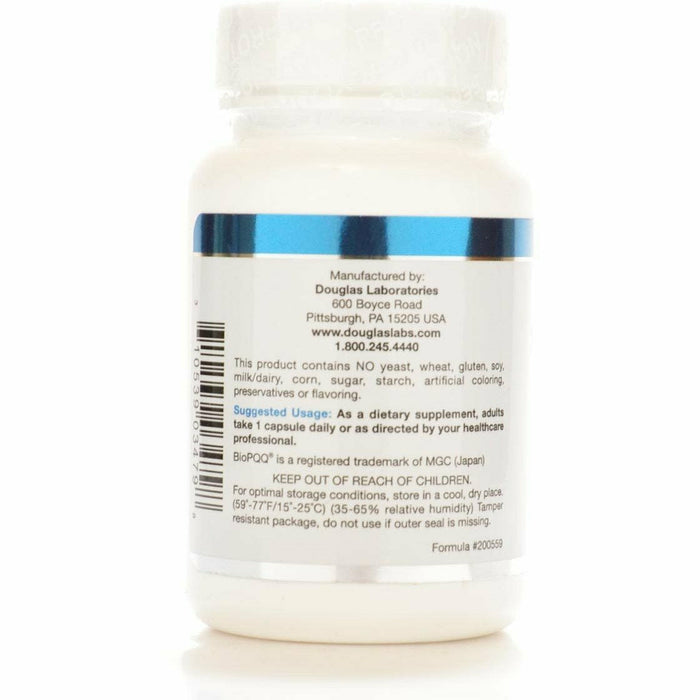 Douglas Labs PQQ Plus 30 veg capsules suggested use label