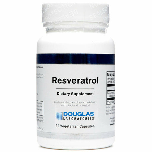 Douglas Labs Resveratrol 200 mg, 30 veg capsules, front of bottle