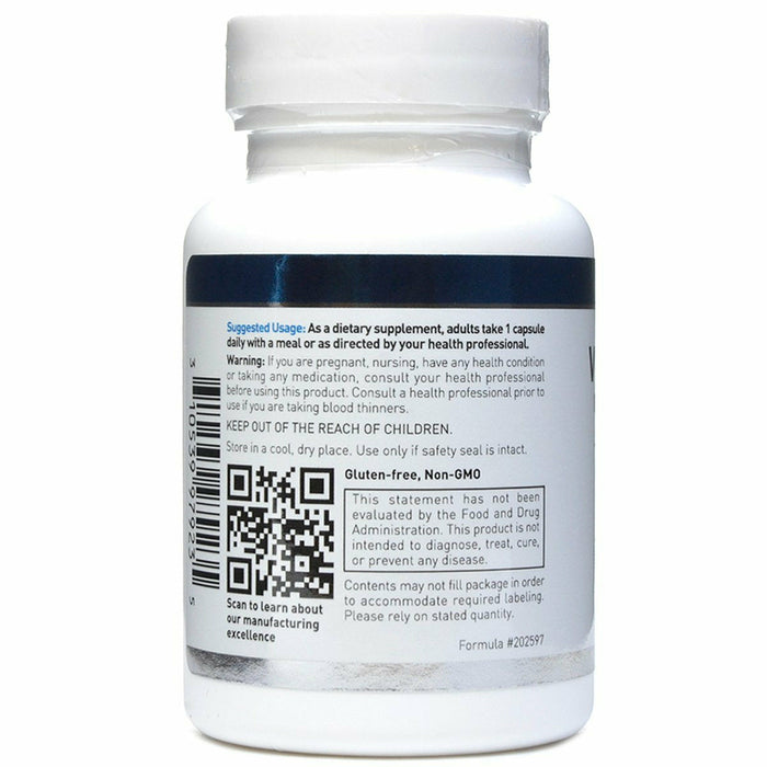Douglas Labs Vitamin K2 with Menaquinone-7 60 veg capsules suggested use label