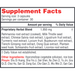 Health Concerns, Rehmannia & Milk Thistle 90 caps Supplement Facts Label