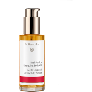 Dr. Hauschka Birch Arnica Energizing Body Oil, 2.5 fl oz, front of pump bottle