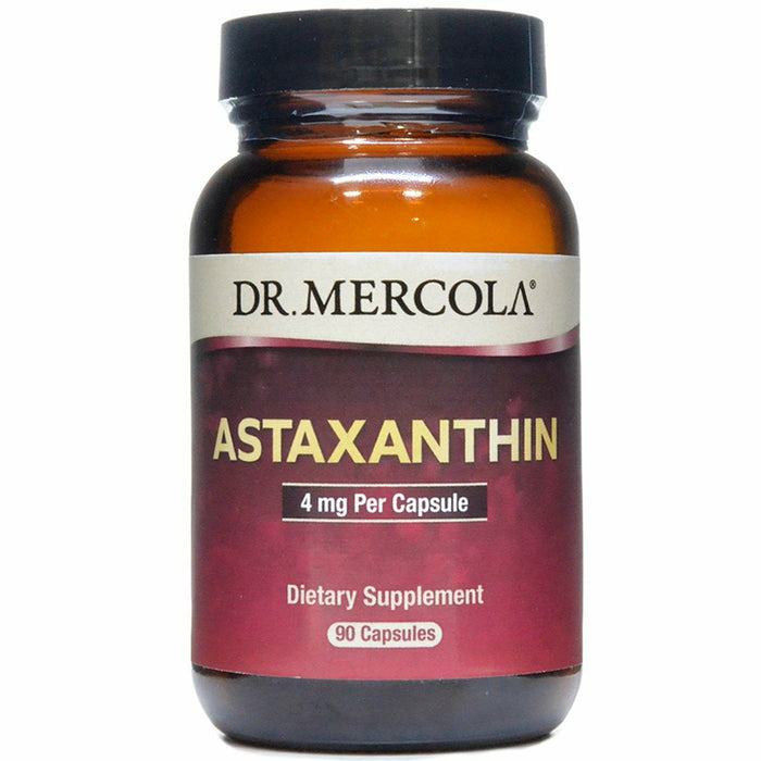 Dr. Mercola Astaxanthin 4 mg, 90 capsules, front of bottle