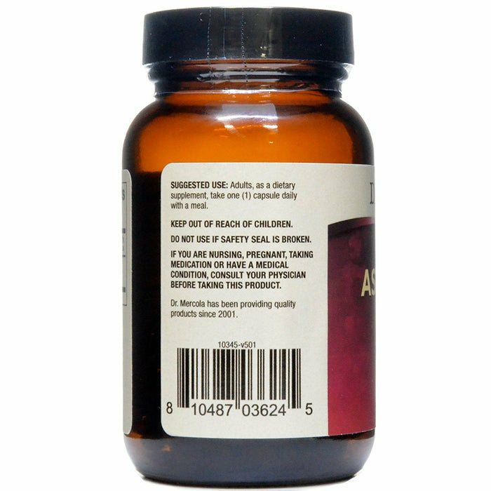 Dr. Mercola Astaxanthin 4 mg 90 capsules suggested use label