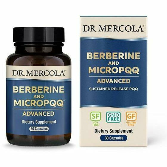 Dr. Mercola Berberine and MicroPQQ Advanced, 30 capsules, front of bottle