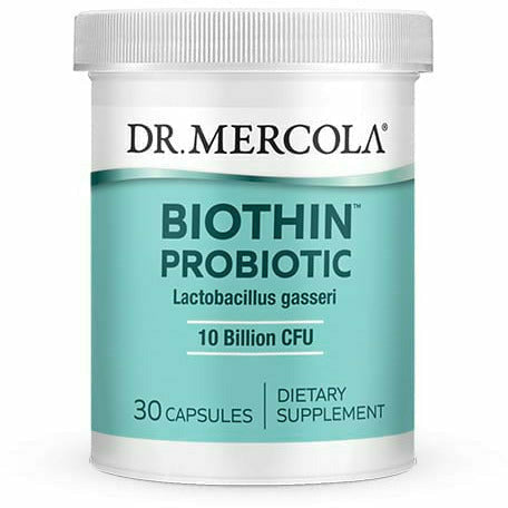 Dr. Mercola Biothin Probiotic, 30 capsules, front of bottle
