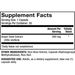 Dr. Mercola Blood Pressure Support 30 capsules supplement facts panel, close-up