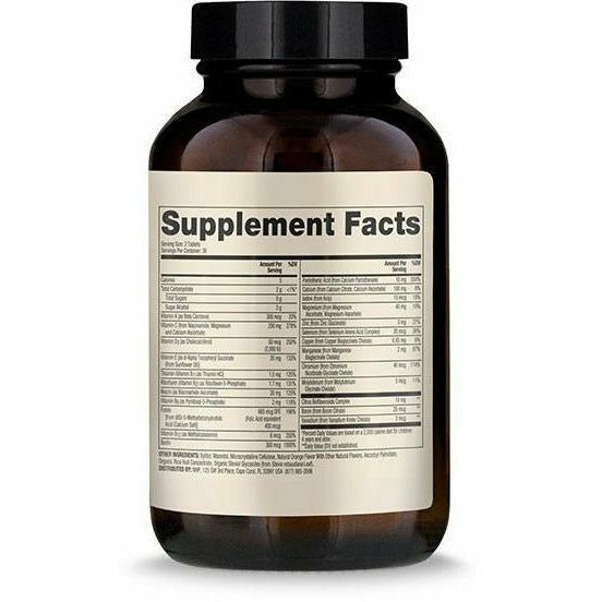 Dr. Mercola Chewable Multivitamin for Kids 60 tablets supplement facts label