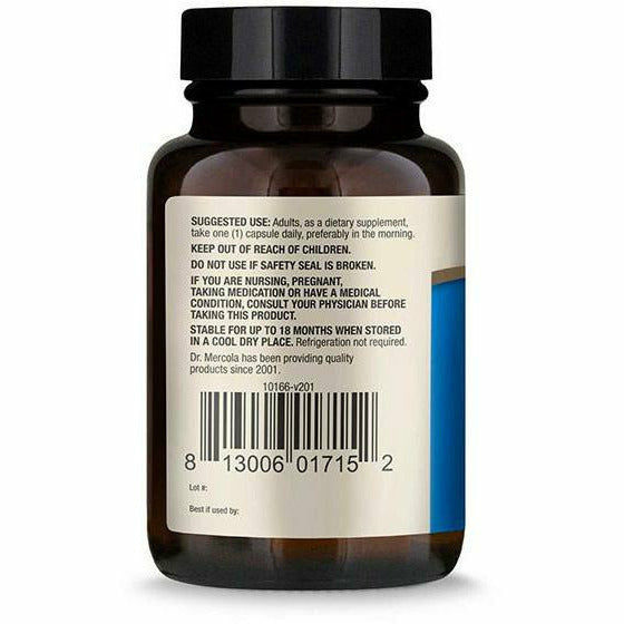 Dr. Mercola Complete Probiotics 100 Billion CFU 30 capsules suggested use label