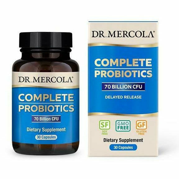 Dr. Mercola Complete Probiotics 70 Billion CFU, 30 capsules, front of bottle