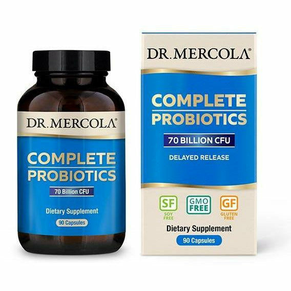Dr. Mercola Complete Probiotics 70 Billion CFU, 90 capsules, front of bottle