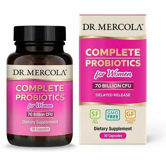 Dr. Mercola Complete Probiotics for Women 70 Billion CFU, 30 capsules, front of bottle