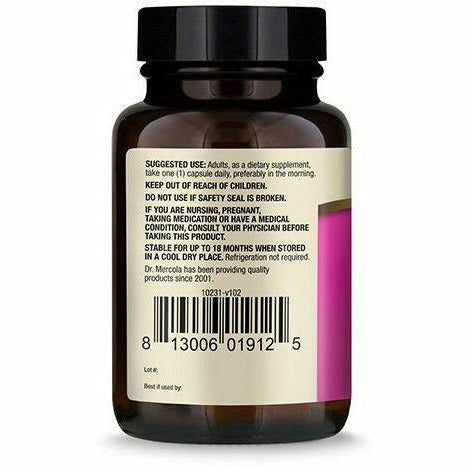 Dr. Mercola Complete Probiotics for Women 70 Billion CFU suggested use label