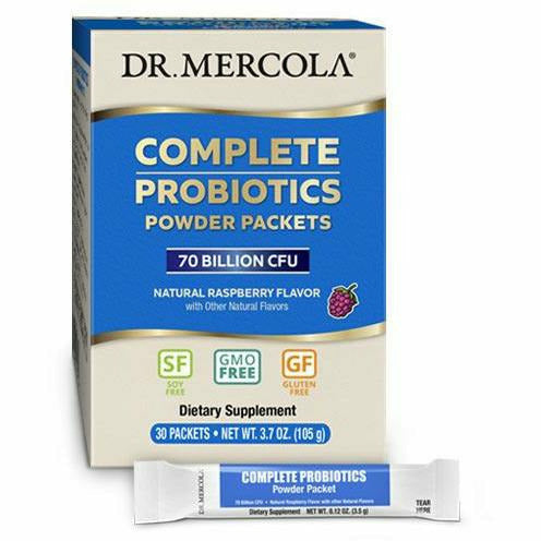 Dr. Mercola Complete Probiotics Powder Packets, 30 packets, front of box
