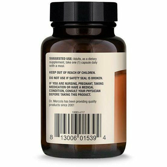 Dr. Mercola Curcumin Advanced 30 capsules suggested use label