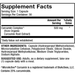 Dr. Mercola Curcumin Advanced 30 capsules supplement facts panel, close-up