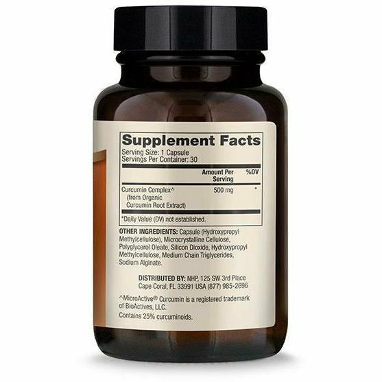 Dr. Mercola Curcumin Advanced 30 capsules supplement facts label