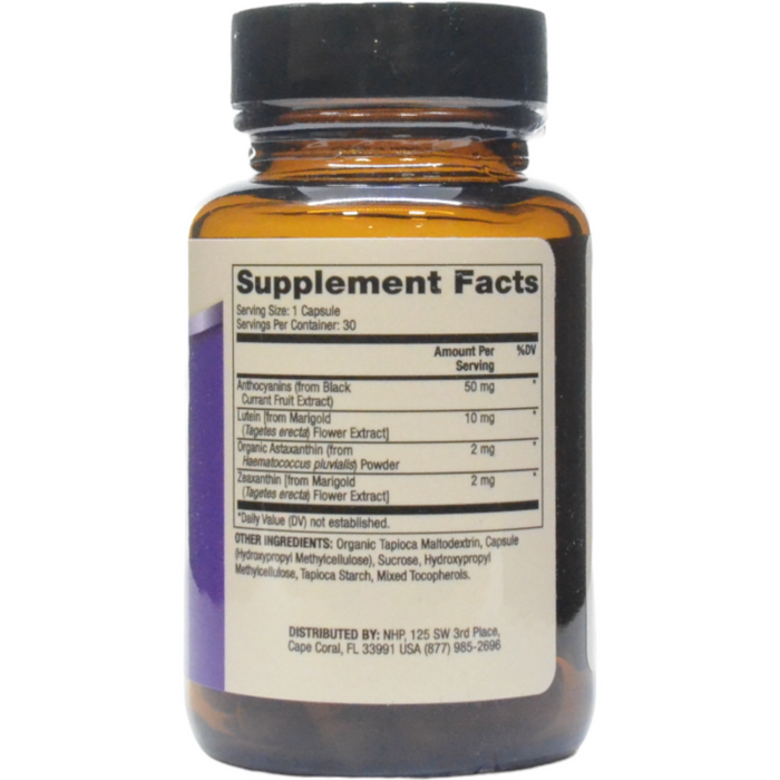 Dr. Mercola Eye Support 30 capsules supplement facts label