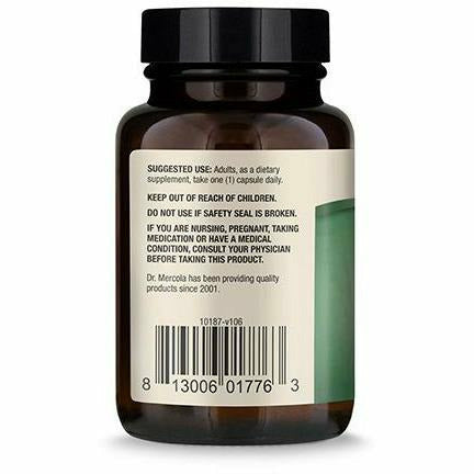 Dr. Mercola Fermented Broccoli Sprouts 30 capsules suggested use label