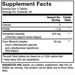 Dr. Mercola Fermented Chlorella 1000 mg 450 tablets supplement facts panel, close-up