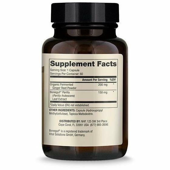 Dr. Mercola Fermented Ginger 60 capsules supplement facts label