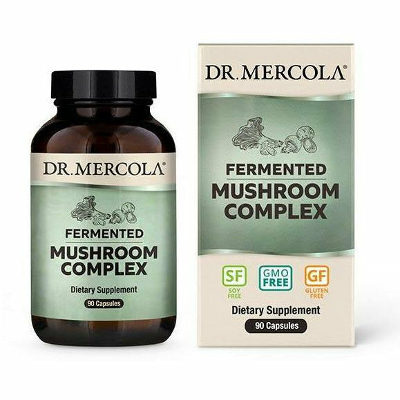 Dr. Mercola Fermented Mushroom Complex, 90 capsules, front of bottle