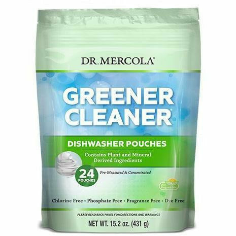 Dr. Mercola Greener Cleaner Dishwasher Pouches, 24 pouches, front of package