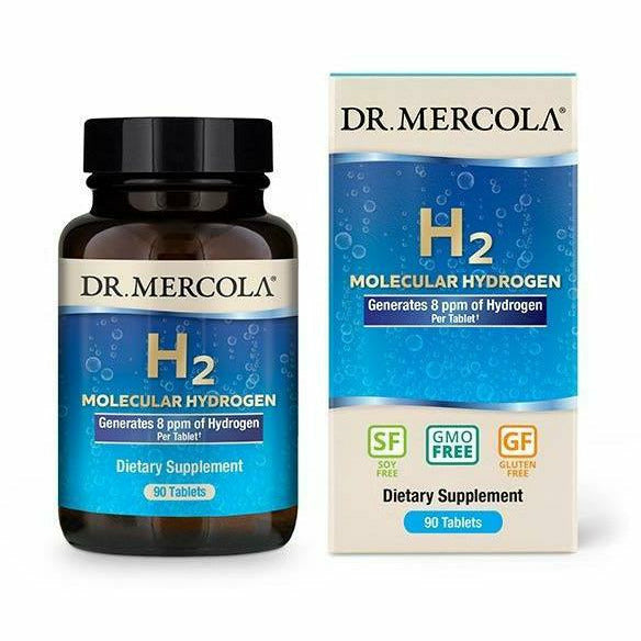 Dr. Mercola H2 Molecular Hydrogen, 90 tablets, front of bottle