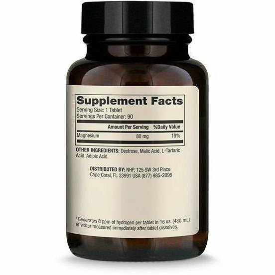 Dr. Mercola H2 Molecular Hydrogen 90 tablets supplement facts label